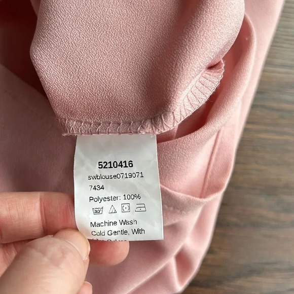 SHEIN Light Pink Shirt with Scalloped Sleeve | Scallop Sleeves | SHEIN | Pink - Picture 5 of 8